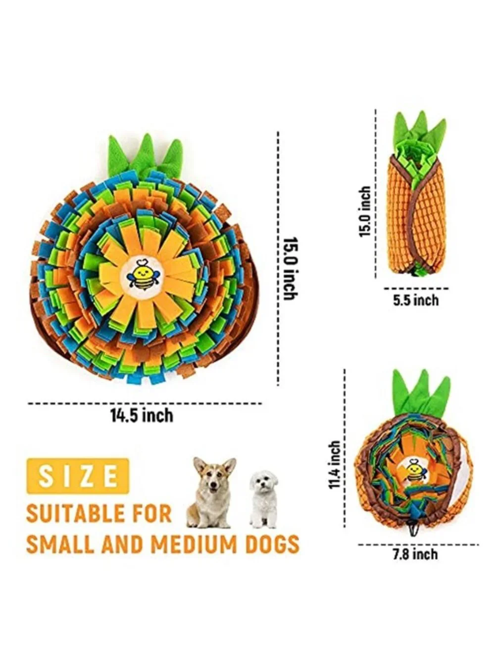 New Pet Snuffle Mat for Dogs, Interactive Feed Game for Boredom, Encourages